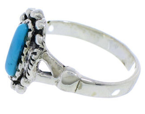 Genuine Sterling Silver Turquoise Southwestern Ring Size 5 UX32353